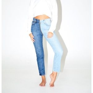 ❗️SOLD❗️revive denim yin yang crop